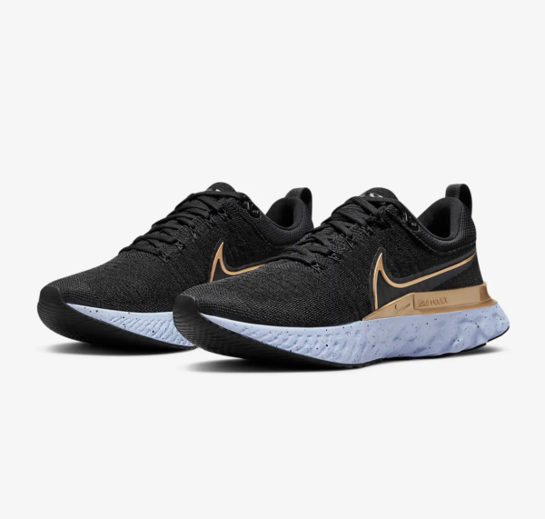 Giày Nike Wmns React Infinity Run Flyknit 2 'Black Metallic Gold' CT2423-009 - Ảnh 2