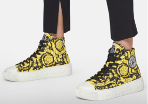 Alternative view of Giày Versace Greca Barocco Print High Top Trainers DST643D-DTE4G-5W08V