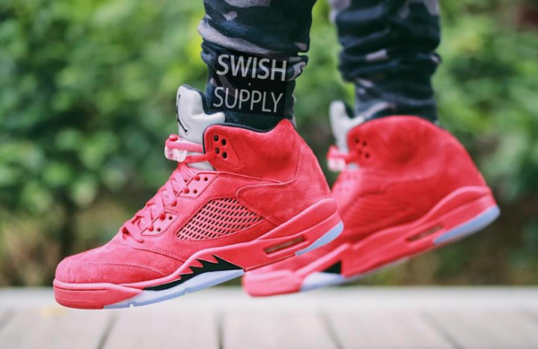 Giày Nike Air Jordan 5 Retro 'Red Suede' 136027-602 - Ảnh 4