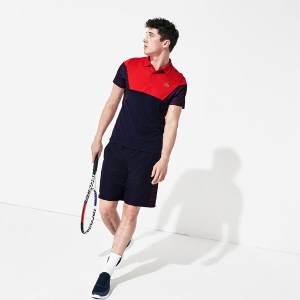 Áo Lacoste Polo Tennis Pique Red Navy DH8488-51-GLY - Ảnh 2