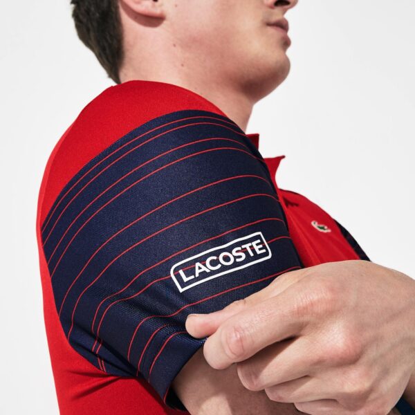 Áo Lacoste Polo Tennis Pique Red Navy DH8488-51-GLY - Ảnh 4