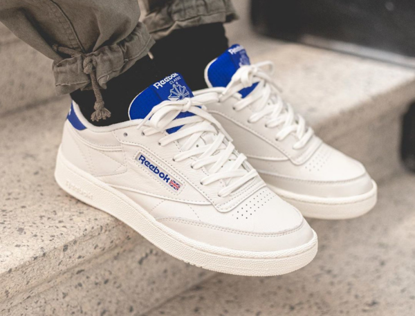 Giày Reebok Club C 85 MU 'Chalk Humble Blue' EF3252 - Ảnh 3