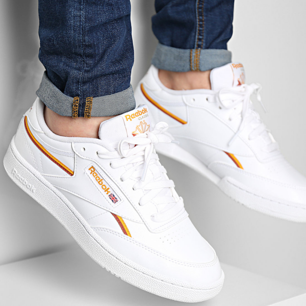 Giày Reebok Club C 85 Vegan 'White Collegiate Gold' GX7564 - Ảnh 3