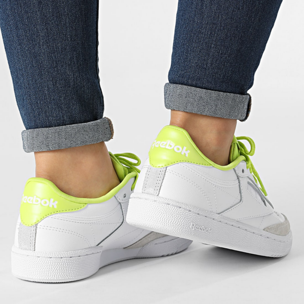Giày Reebok Club C 85 White Acid Yellow GW5439 - Ảnh 3