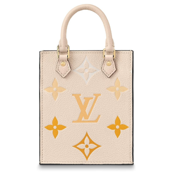 Túi Louis Vuitton Petit Sac Plat Monogram Empreinte Cream Leather M80449