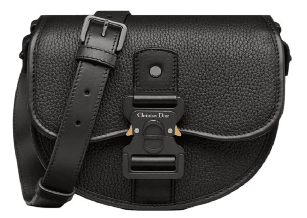 Tui Dior Mini Gallop Bag Strap 'Black Grained Calfskin' 1ADPO033LAC-H00N