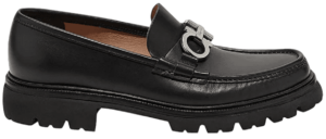 Giày Salvatore Ferragamo Moccasin Gancini 'Black' 02B200-696083