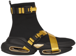 Giày Balmain B-bold Knit High-top 'Black' XM0VH284TLKHEAD