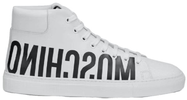 Giày Moschino Leather High With Logo 'White' MB15052G08GA0100