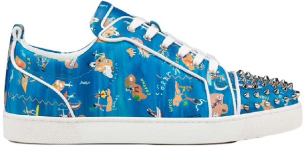 Giày Christian Louboutin Louis Junior Spikes 'Bianco' 3220149-J322