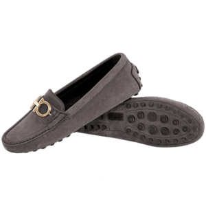 Alternative view of Giày Salvatore Ferragamo Berra Gancini Moccasin 'Grey' 035153-718585