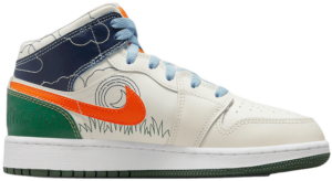 Giay Nike Air Jordan 1 Mid Stitch 'White Green Black' DX2462-100