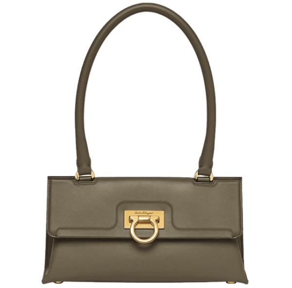 Tui Salvatore Ferragamo Trifolio Swing Bag 'Oliver Green' 211495-754362