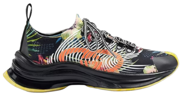 Giay Gucci Run Floral Sneaker 'Mutil Black' 698547-UZJ10-8560