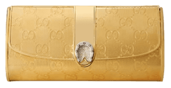 Tui Gucci GG Clutch With Crystals 'Gold Metal' ‎701217-I3FFX-8163