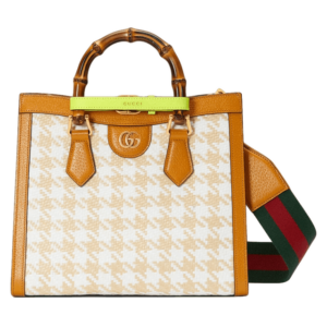 Tui Gucci Diana Small Houndstooth Tote 'Beige' 702721-UZPBT-8046