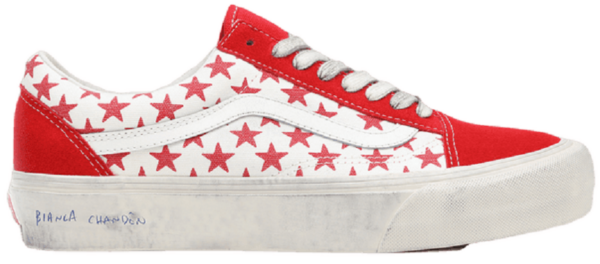 Giay Vans Vault x Bianca Chandon Old Skool LX Stressed 'Red White' VN0A4BVFY521