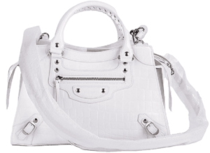 Túi Balenciaga Crocodile Embossed Neo Classic Mini 'White' 638524-15V6Y-9016