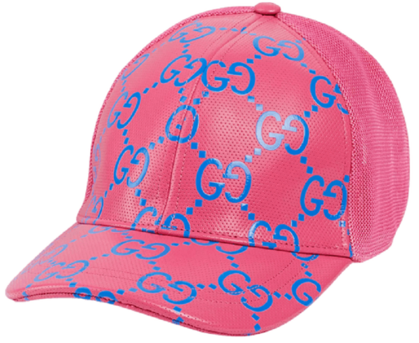 Mu Gucci GG Leather Baseball 'Pink Blue' 728853-4HAWH-8972
