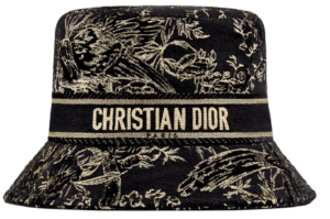 Mu Dior D-Bobby Small Brim Bucket Hat 'Black Gold' 31JAR923X134-C900
