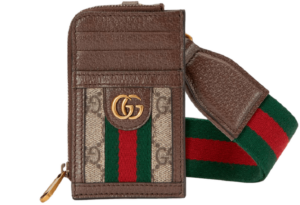Vi Gucci Ophidia GG Card Case Strap 'Brown' 723057-96IWT-8745