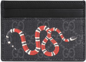 Vi Gucci Kingsnake GG Supreme Card Case 'Black Grey' 451277-K541N-1058