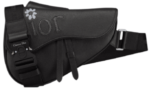 Tui Dior By Erl Saddle Bag 'Black Grained' 1ADPO093SER-H03E