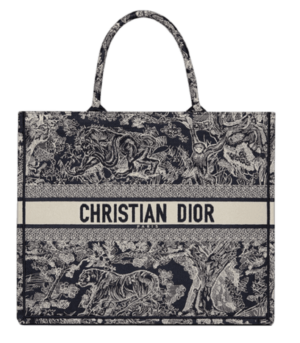Tui Dior Book Tote Large 'Blue Toile Reverse Embroidery' M1286ZRGO-M928
