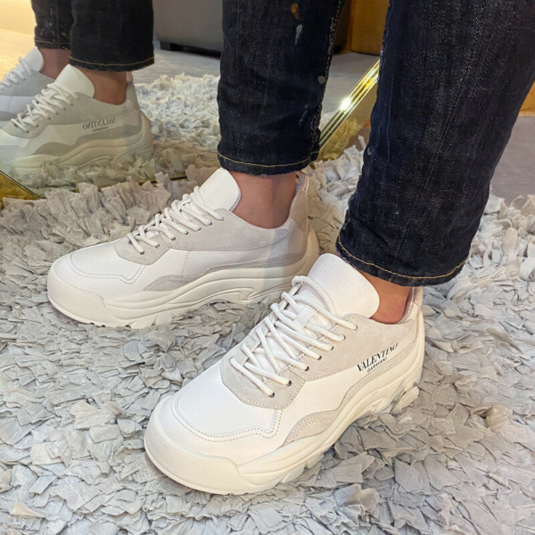 Giày Valentino Gumboy Calfskin Sneaker White 2020 UY2S0B17VRN0BO - Ảnh 2