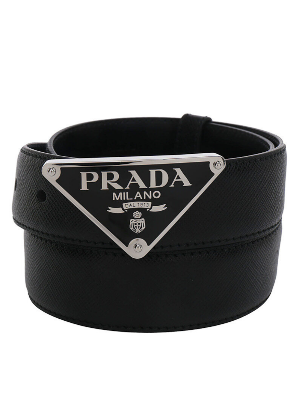 Thắt Lưng Prada Saffiano Triangle 'Black' 2CM217-053-F0002 - Ảnh 4