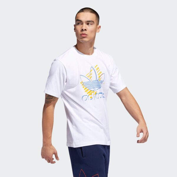 Áo Adidas Trefoil Art Tee White DV3279 - Ảnh 4