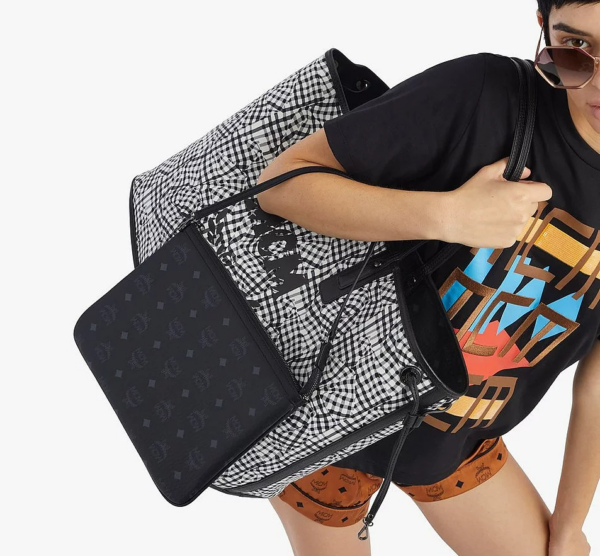 Túi MCM Reversible Liz Shopper in Visetos MWPAAVI01BK001 - Ảnh 6