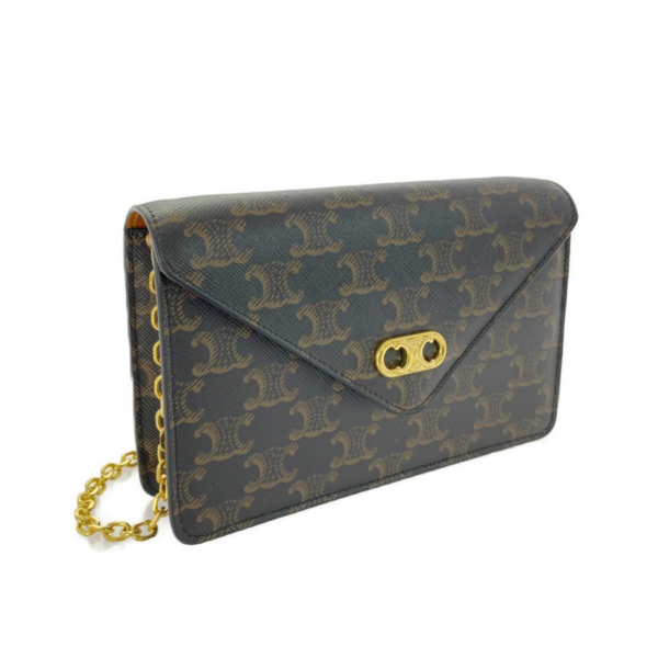 Túi Celine Maillon Triomphe Wallet On Chain In Triomphe Canvas 10F822CZT-04LU - Ảnh 3