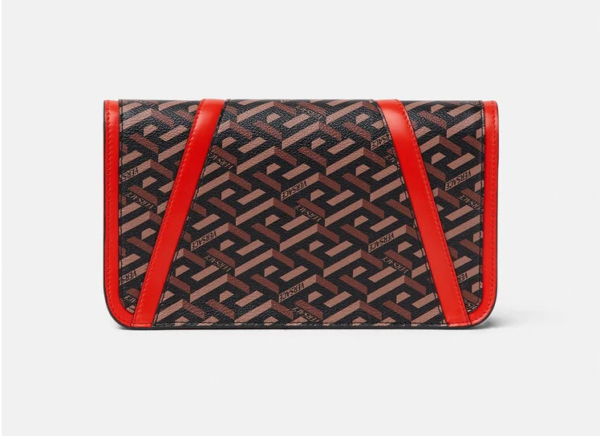 Túi Versace La Greca Signature Shoulder Red Brown 1003371-1A01444-5B35V - Ảnh 4