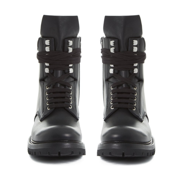 Giày Rick Owens Stivali In Pelle Nera RU02A5862LNP-09 - Ảnh 3