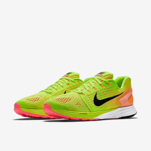 Giày Nike Lunar Glide 7 Volt Sunset Glow Hot Lava Black 747355 700 - Ảnh 4