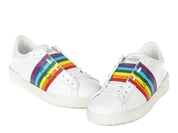 Giày Valentino Rainbow Open Sneaker In White RY2S0830 ZAN GU8 - Ảnh 2