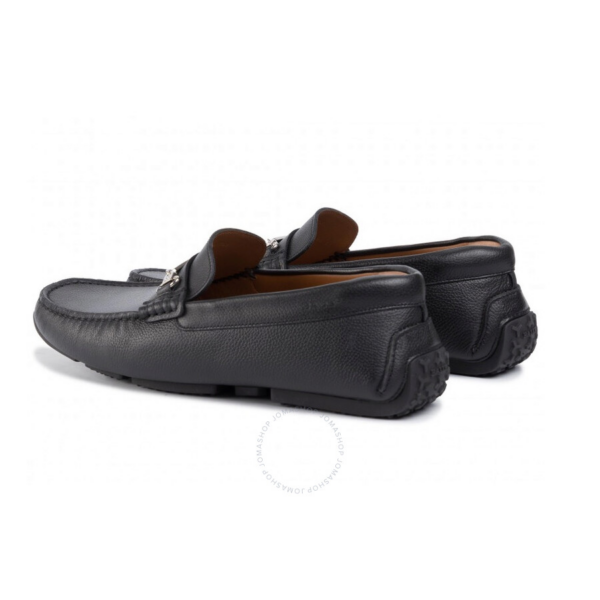 Giày BALLY Black Leather Driver Moccasins 6227955 - Ảnh 3