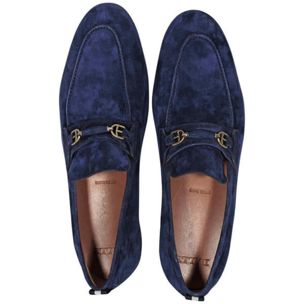 Giày Bally Plintor Bit Suede Loafer 'Ink' 6223008 - Ảnh 3