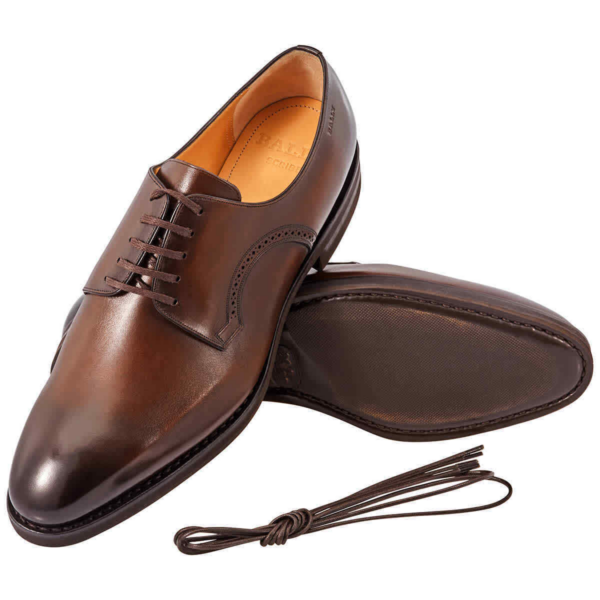 Giày Bally Scrivani Leather Derby 'Brown' 6231325 - Ảnh 2
