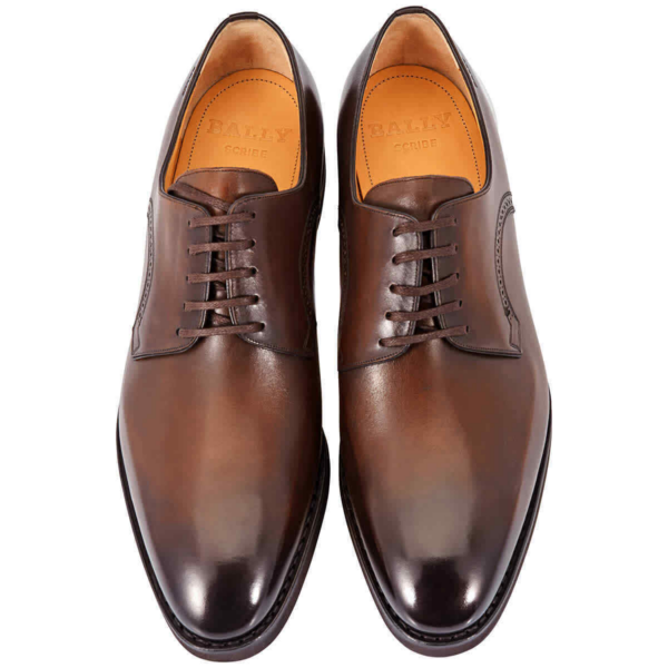 Giày Bally Scrivani Leather Derby 'Brown' 6231325 - Ảnh 3
