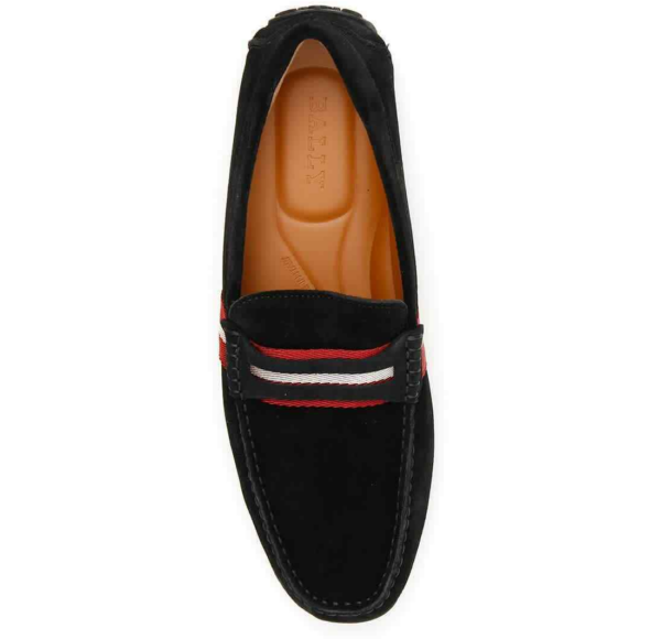 Giày Bally Pietro Suede Loafers 'Black' 6228293 - Ảnh 3