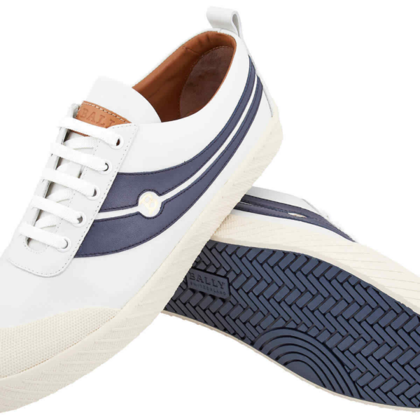 Giày Bally Smake Leather Low-Top 'White' 6226078 - Ảnh 2
