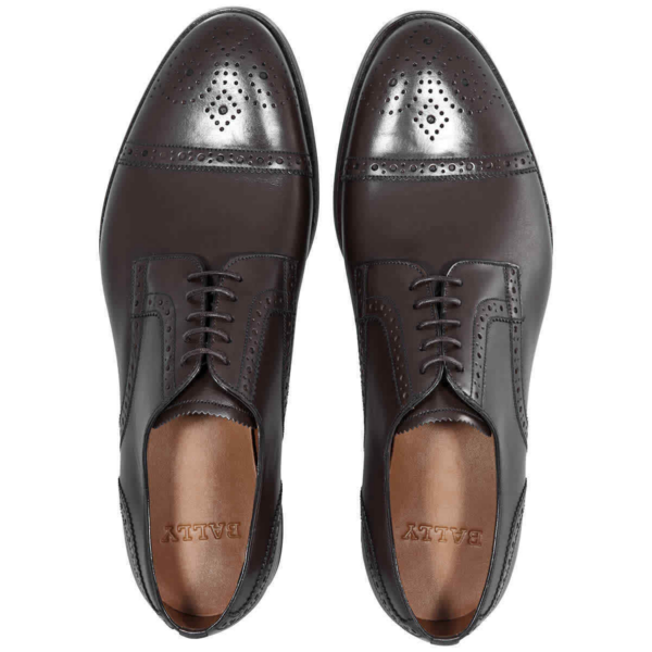 Giày Bally Brooking Leather Oxford 'Coffee' 6225540 - Ảnh 3