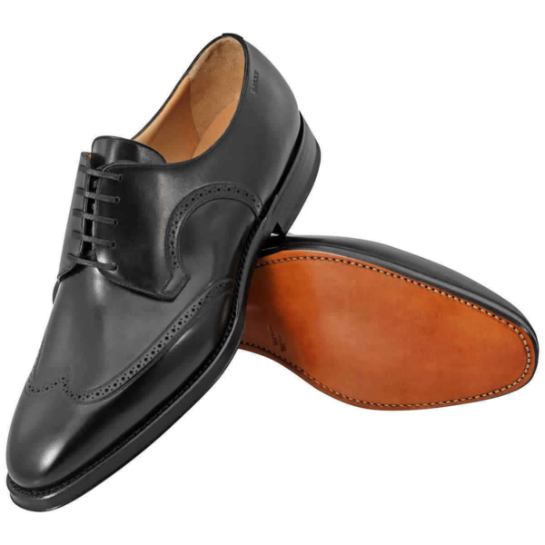 Giày Bally Scanlan Leather Lace-up Brogue Oxford 'Black' 6193732 - Ảnh 2