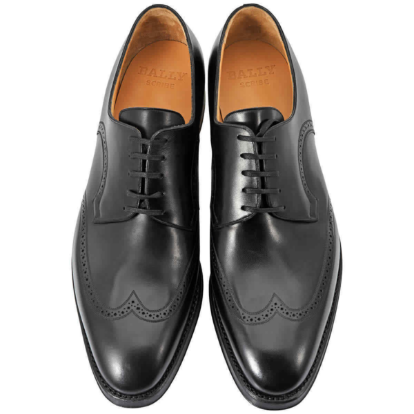 Giày Bally Scanlan Leather Lace-up Brogue Oxford 'Black' 6193732 - Ảnh 3