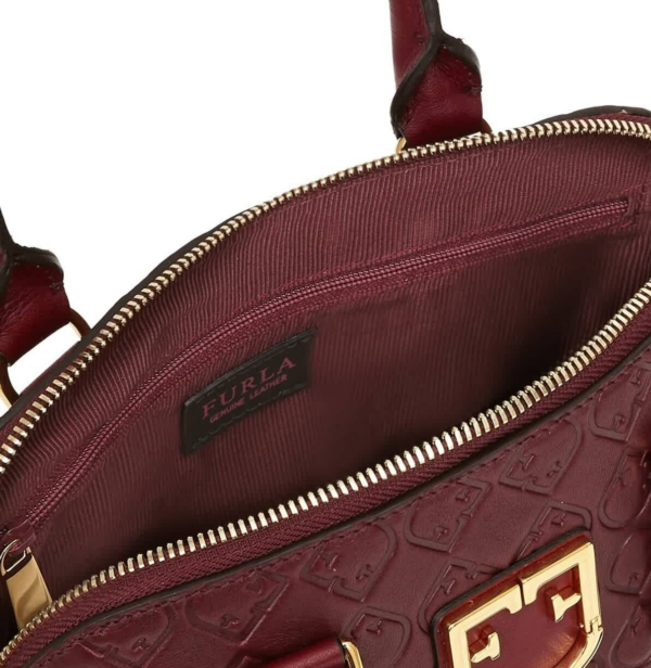 Túi Furla Fantastica S Dome Leather Satchel 'Red' 1033473 - Ảnh 2