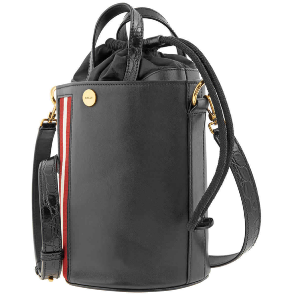 Túi Bally Bucket With Stripe Detail 'Black' 6229897 - Ảnh 5