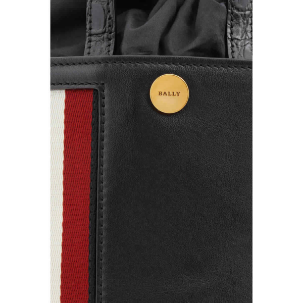 Túi Bally Bucket With Stripe Detail 'Black' 6229897 - Ảnh 3