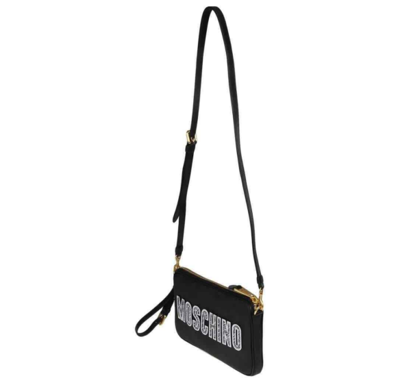 Túi Moschino Ladies Teddy 'Black Leather' A-7567-8210-2555 - Ảnh 4
